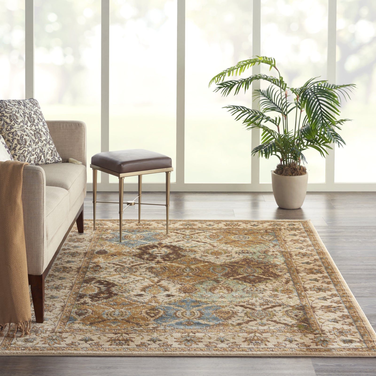 Nourison Modesto MDS04 Beige Area Rug – Incredible Rugs and Decor