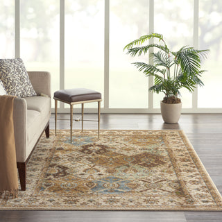 Nourison Modesto MDS04 Beige Area Rug Room Scene Featured