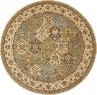 Nourison Modesto MDS04 Beige Area Rug Round