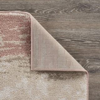 LR Resources Meadow Abstract Blush Brushstroke Area Rug Backing Image