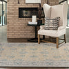 LR Resources Meadow Sky Blue Oriental Area Rug Lifestyle Image Feature
