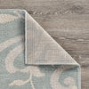 LR Resources Meadow Sky Blue Vine Area Rug Backing Image