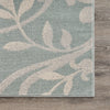 LR Resources Meadow Sky Blue Vine Area Rug Corner Image