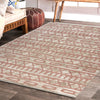 LR Resources Meadow Intricate Blush Geometric Area Rug Lifestyle Image Feature