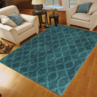 Orian Rugs Vibrance Tour de Loops Blue Area Rug Room Scene