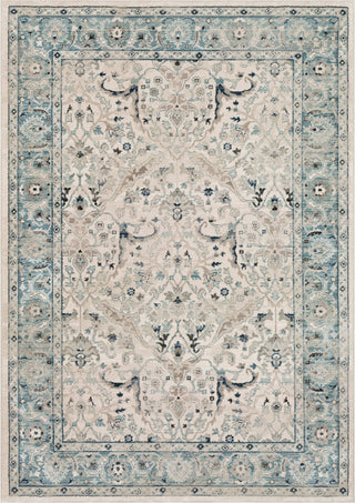 Surya Mesopotamia MEP-2304 Medium Gray Teal Ivory Navy Denim Black Camel Area Rug main image