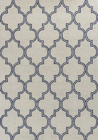 KAS Mercer 6725 Ivory/Navy Quatrefoil Area Rug main image