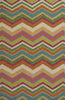 KAS Meridian 2532 Multicolor Chevron Hand Hooked Area Rug