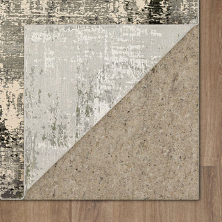 Karastan Tryst Mersi Gray Green Area Rug Back Image