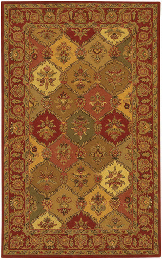 Chandra Metro MET-548 Red/Orange/Green/Brown/Yellow Area Rug main image