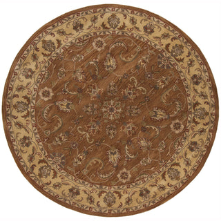 Chandra Metro MET-559 Brown/Tan/Blue/Burgundy Area Rug Round