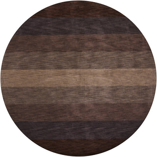 Chandra Metro MET-568 Charcoal/Grey/Brown Area Rug Round