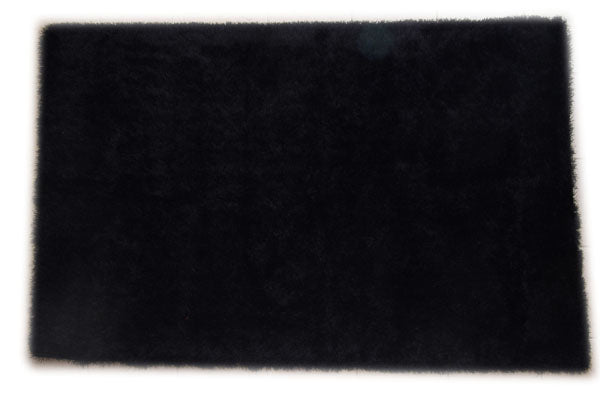 Jazzyfloors Mason Solid Black Area Rug