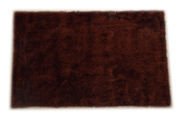 JazzyFloors Mason Solid Dark Brown Area Rug main image