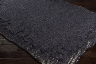Surya Mezcla MEZ-1000 Black Light Gray Area Rug Corner Image