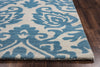 Rizzy Marianna Fields MF9454 Aqua/Blue Area Rug Edge Shot