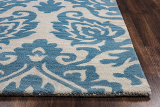 Rizzy Marianna Fields MF9454 Aqua/Blue Area Rug Edge Shot