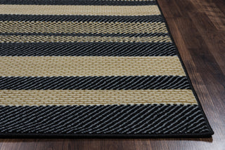 Rizzy Millington MG4770 Black Area Rug Edge Shot