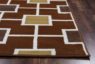 Rizzy Millington MG4780 rust Area Rug Edge Shot Feature