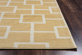Rizzy Millington MG4781 gold Area Rug Edge Shot Feature