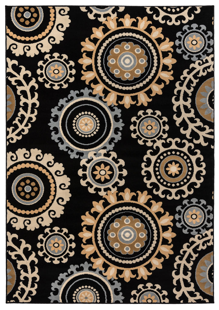 Rizzy Millington MG4861 Black Area Rug main image