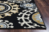 Rizzy Millington MG4861 Black Area Rug Edge Shot Feature