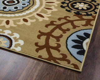 Rizzy Millington MG4862 Tan Area Rug Corner Shot