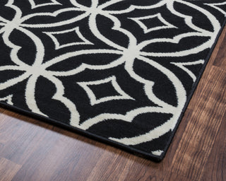 Rizzy Millington MG4863 Black Area Rug Corner Shot