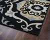 Rizzy Millington MG4886 Black Area Rug Corner Shot