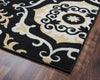 Rizzy Millington MG4887 Black Area Rug Corner Shot