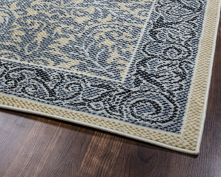 Rizzy Millington MG4899 Blue Area Rug Corner Shot