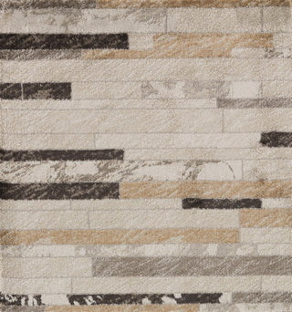 Surya Mahadayi MHI-4103 Beige Tan Dark Brown Ivory Light Gray Area Rug Swatch Image