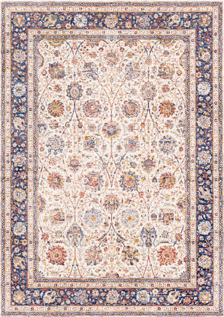 Surya Mahal MHL-2301 Navy Denim Cream Rose Burgundy Wheat Khaki Dark Green Bright Orange Yellow Area Rug main image