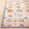 Surya Mahal MHL-2305 Rose Burgundy Cream Denim Navy Wheat Khaki Bright Orange Yellow Dark Green Area Rug Detail Image