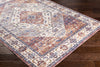 Surya Mahal MHL-2306 Rose Burgundy Denim Navy Cream Wheat Khaki Dark Green Bright Yellow Orange Area Rug Corner Image