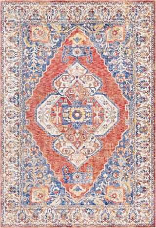 Surya Mahal MHL-2308 Denim Navy Rose Burgundy Cream Wheat Khaki Dark Green Bright Orange Yellow Area Rug main image