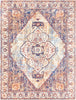 Surya Mahal MHL-2309 Denim Navy Cream Rose Burgundy Wheat Khaki Bright Orange Yellow Dark Green Area Rug Main Image 8 X 10