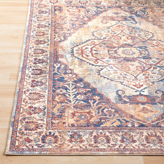 Surya Mahal MHL-2309 Denim Navy Cream Rose Burgundy Wheat Khaki Bright Orange Yellow Dark Green Area Rug Detail Image