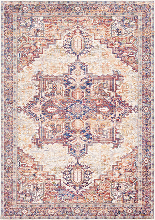 Surya Mahal MHL-2311 Navy Denim Rose Cream Wheat Khaki Burgundy Dark Green Bright Orange Yellow Area Rug main image