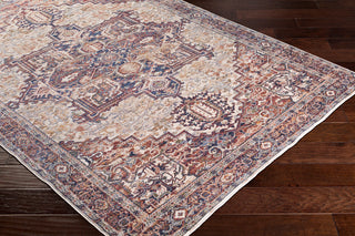 Surya Mahal MHL-2311 Navy Denim Rose Cream Wheat Khaki Burgundy Dark Green Bright Orange Yellow Area Rug Corner Image