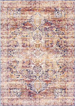 Surya Mahal MHL-2312 Navy Burgundy Denim Rose Dark Green Cream Wheat Khaki Bright Orange Yellow Area Rug main image