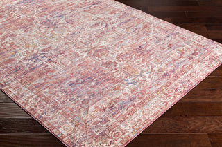 Surya Mahal MHL-2313 Rose Burgundy Denim Navy Cream Wheat Khaki Bright Yellow Dark Green Orange Area Rug Corner Image