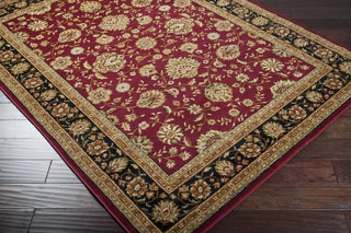 Surya Midtown MID-1013 Burgundy Machine Loomed Area Rug Corner Shot