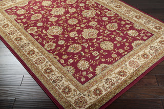 Surya Midtown MID-1015 Burgundy Machine Loomed Area Rug Corner Shot