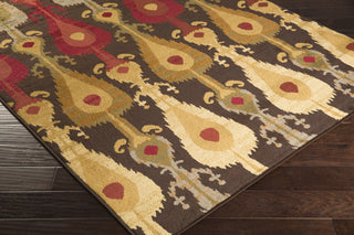 Surya Midtown MID-7756 Chocolate Machine Loomed Area Rug Corner Shot