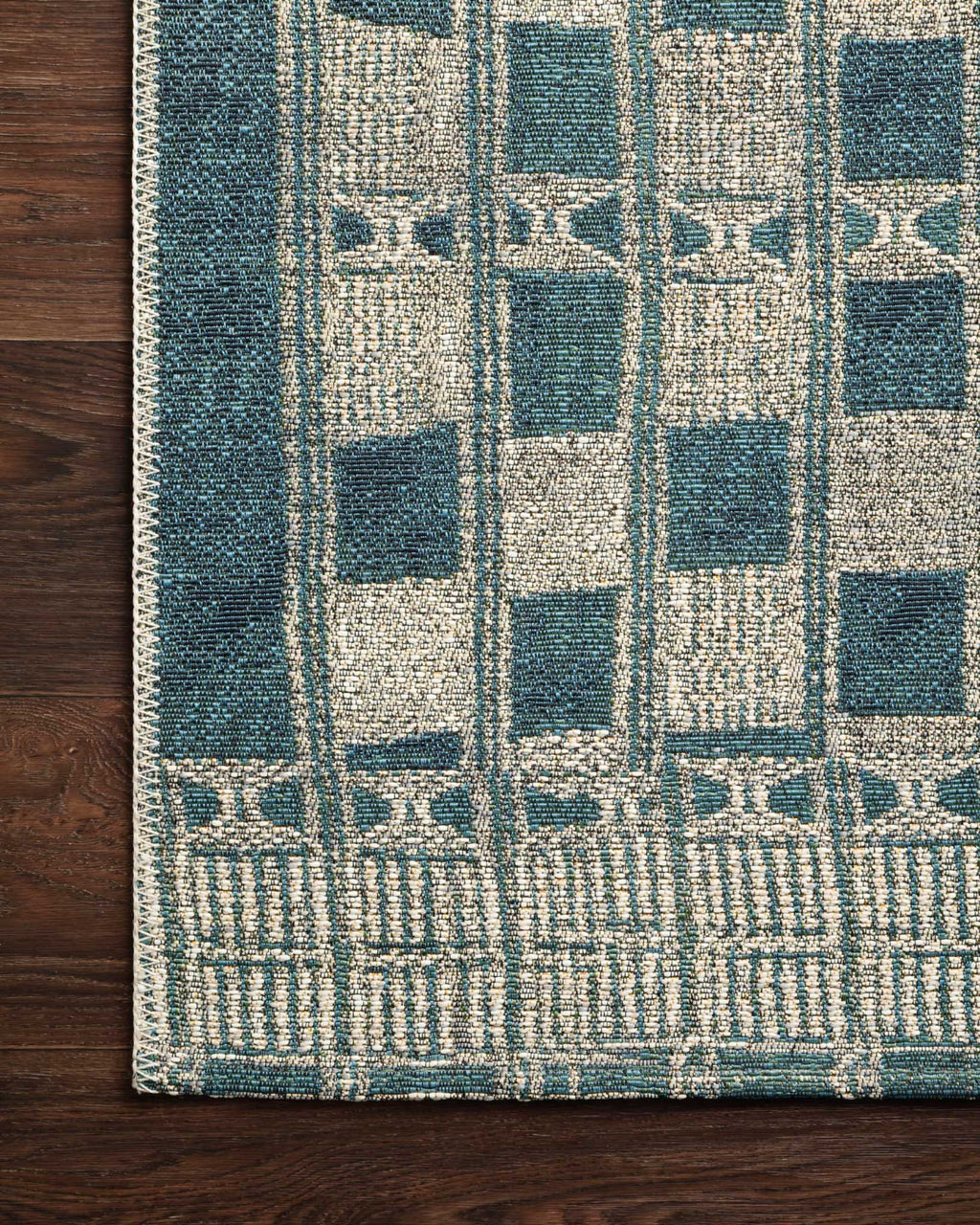 Loloi Mika MIK-08 Blue/Ivory Area Rug Runner Image Feature