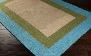 Surya Mimosa MIM-9003 Sea Foam Hand Woven Area Rug 5x8 Corner