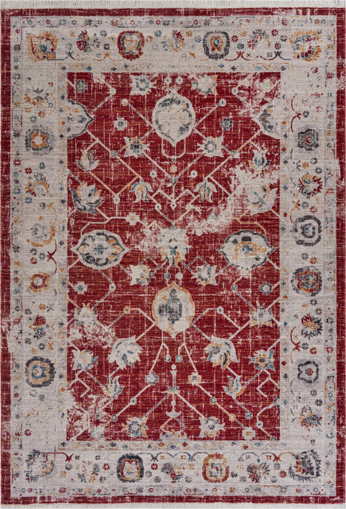 LR Resources Mirage Pleasant Traditional Red Area Rug main image