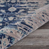 LR Resources Mirage Traditional Distressed Navy Floral Area Rug Pile Image