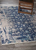 LR Resources Mirage Traditional Distressed Navy Floral Area Rug Lifestyle Image